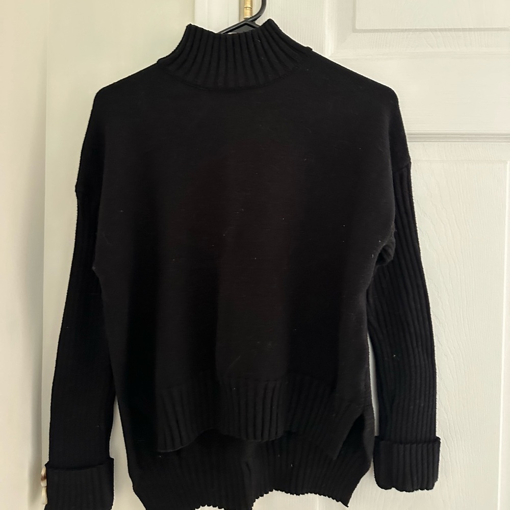 black sweater